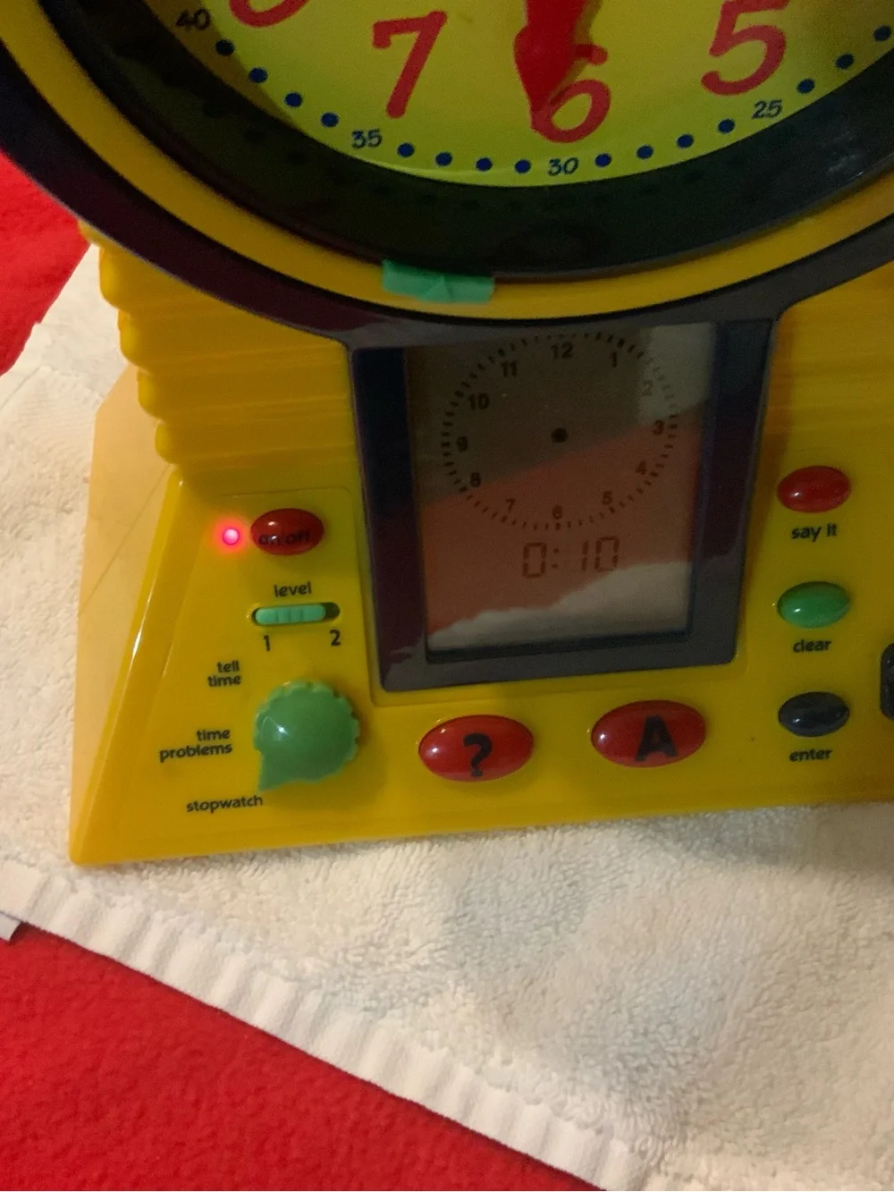 Learning Resources Yellow Talking Clever Clock